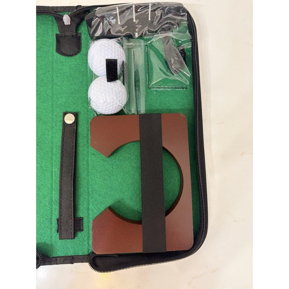 Indoor Golf Putting Set With Carrying Case Portable Practice Kit